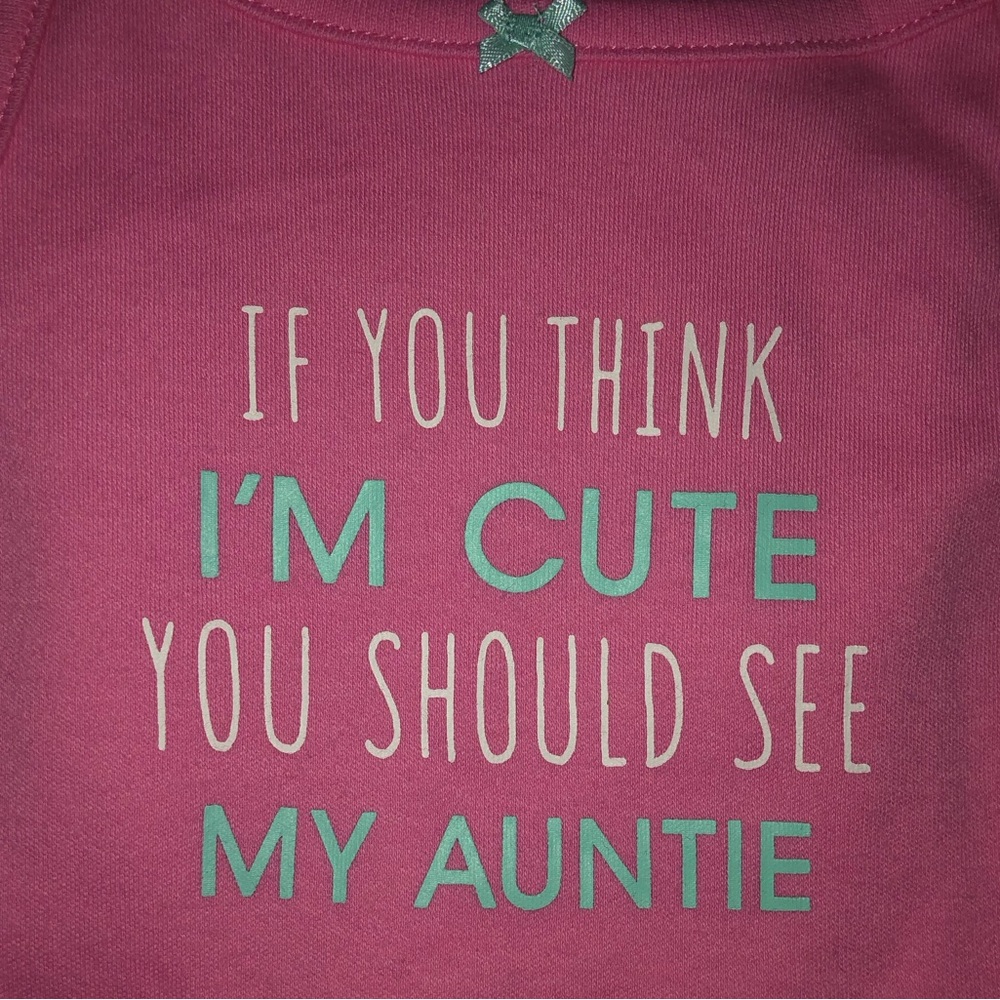 Carter’s Auntie Onesie, 6 Months, New With Tags - Picture 5 of 5